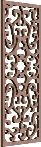 Vista 19 de 9 3/8 pulgadas de ancho x 24 3/8 pulgadas de alto x 1/4 de alto Smithfield paneles de pared de madera con calado, abedul