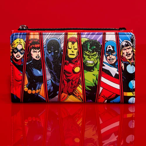 Vista 5 de Loungefly Avengers 60th - Cartera de aniversario que brilla en la oscuridad, exclusiva de Tienda