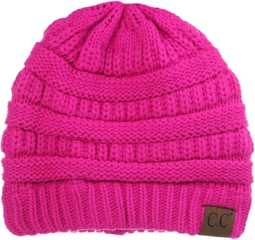 Vista 36 de C.C Trendy Warm Chunky Soft Stretch Cable Knit Beanie