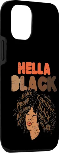 Vista 3 de Funda de regalo para iPhone 14 Hella Black Melanin Afro Woman African Pride BLM