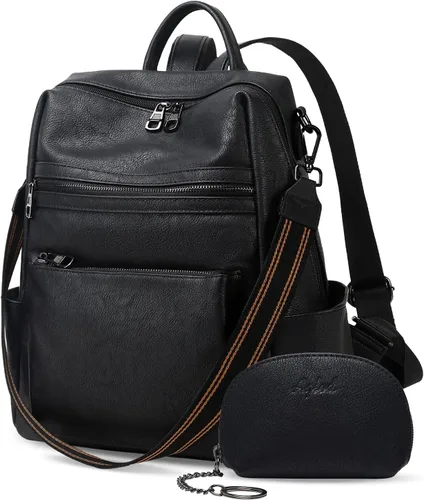 Vista 21 de AGLOD mochila de cuero para mujer, bolso de diseñador para damas, con correa para el hombro, bolso de trabajo de imitación, bolsos de mano