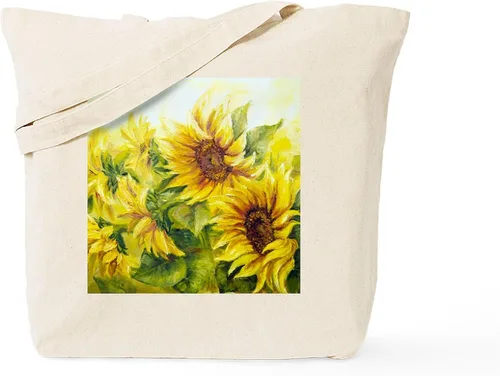 Vista 7 de CafePress COPD Hope - Bolsa de mano de girasol de lona natural, bolsa de compras reutilizable