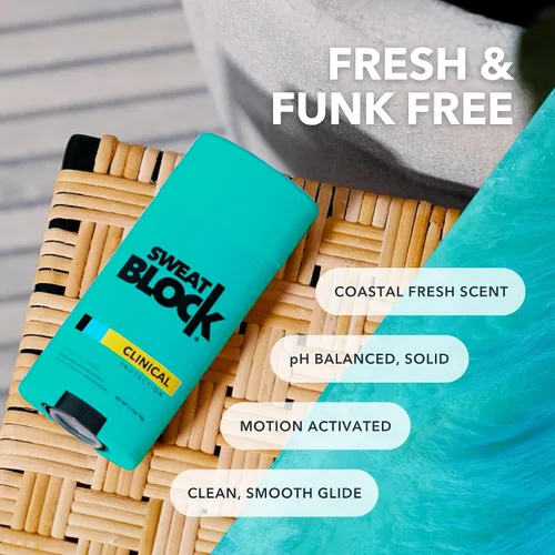 Vista 9 de SweatBlock Sistema Antitranspirante y Desodorante de Fuerza Clínica Máxima para Hombres y Mujeres Ayuda para Hiperhidrosis por Sudoración Excesiva