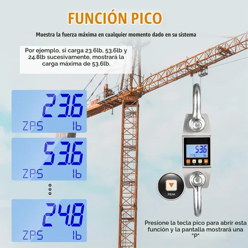 Vista 3 de Bonvoisin Báscula digital de grúa de 11000 libras, báscula colgante industrial resistente (11000 libras/11,023.1 lbs)