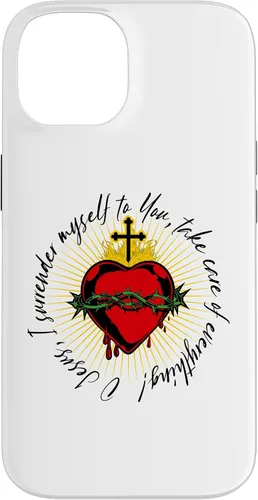 Vista 4 de Surrender Novena O Jesus Catholic Black Letter Case for iPhone 17