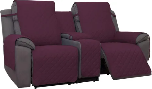 Vista 11 de PureFit Funda de Sofá de Dos Plazas Reclinable Reversible Resistente al Agua - Protector de Muebles Antideslizante para Reclinable de 2 Asientos