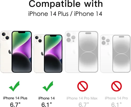 Vista 2 de JETech Protector de lente de cámara para iPhone 14 de 6.1 pulgadas y iPhone 14 Plus de 6.7 pulgadas, cubierta de anillo individual de metal de Azul