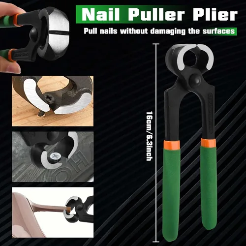 Vista 3 de Juego de 3 extractores de uñas de 6 pulgadas, alicates de corte de extremo de 6 pulgadas, alicates de extractor de uñas de 9 pulgadas, abrazadera