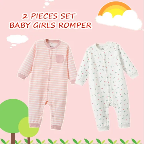 Vista 6 de Zanie Kids Mameluco de algodón de manga larga para bebé niño recién nacido, primavera, otoño e invierno