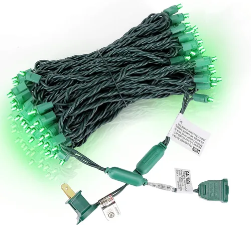 Vista 13 de 100 Unidades Luces LED de Navidad Aguamarina – 50 pies, luces de Navidad aguamarina de 5mm para exteriores de grado comercial, impermeables