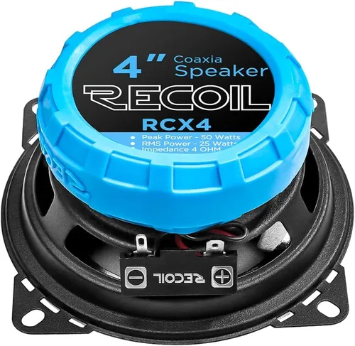 Vista 4 de RECOIL RCX4 Echo Series Sistema de altavoces coaxiales de audio para automóvil de 4 pulgadas