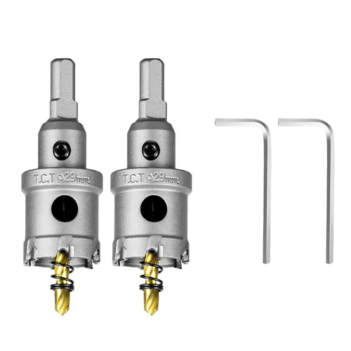 Vista 17 de SALI Kit de sierra perforadora TCT de 1 pulgada (1.024 in) con punta de carburo de tungsteno con broca piloto chapada en titanio para metal, acero