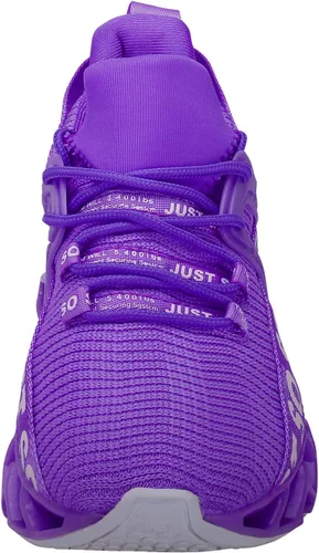 Vista 3 de Umyogo Zapatos deportivos, antideslizantes, para caminar, para mujer 1-1Púrpura