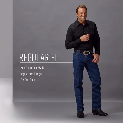 Vista 6 de Wrangler Hombre Big & Tall Advanced Comfort cowboy-cut Regular-Fit Jean