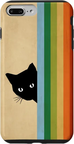 Vista 12 de Black Kitty Cat - Retro Vintage Rainbow Phone Case for iPhone 17