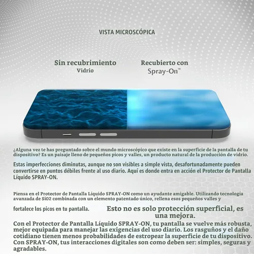 Vista 3 de ProofTech SPRAY ON - Protector de pantalla de vidrio líquido para hasta 10 dispositivos, resistente a arañazos y grietas, nanoprotección para todos