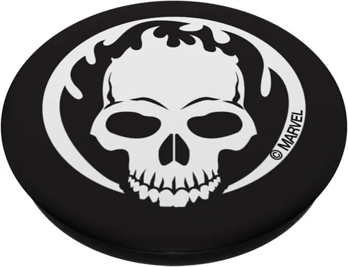 Vista 2 de Marvel Ghost Rider Flaming Skull PopSockets - Agarre y soporte para teléfonos y tabletas, Negro