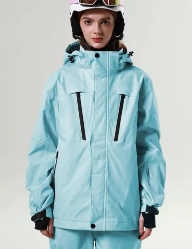 Vista 6 de PHIBEE Chaqueta de esquí transpirable impermeable para mujer