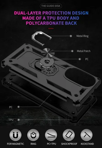Vista 7 de Funda para Motorola Edge + 2022/Edge 30 Pro con [2 unidades] Protector de pantalla de cristal, para Moto Edge Plus 5G UW 2022, funda protectora