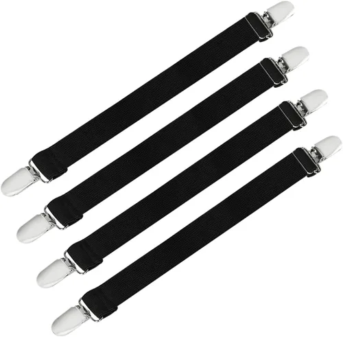 Vista 15 de Boncas Clips elásticos ajustables mejorados para botas, clips para pantalones, estribos, correas para piernas que mantienen tus pantalones metidos