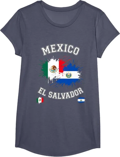 Vista 14 de Camiseta de recuerdo de la bandera vintage de El Salvador de México
