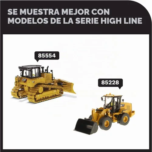 Vista 7 de Excavadora con ruedas Caterpillar M318F 1:50 - Serie High Line de Diecast Masters - 85508
