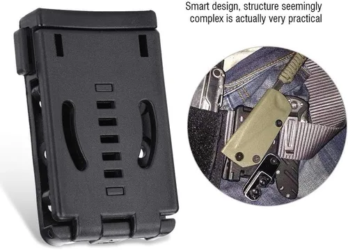 Vista 2 de Clip de cinturón de cuchillo, clip de cuchillo táctica táctica hebilla de cinturón universal utilidad clip camping Mag bolsas funda herramienta