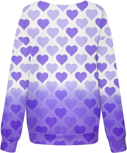 Vista 4 de FlekmanArt Womens Long Sleeve Tops Quarter Zipper Long Sleeve Outfit V Neck Printing Sweatshirts Comfy Dressy T Shirts