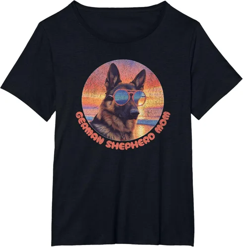 Vista 10 de Divertida camiseta de pastor alemán mamá, GSD Schäferhund, mamá, mamá, Negro
