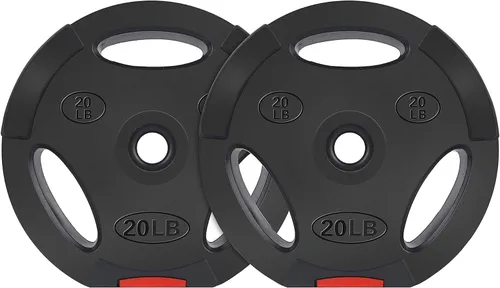 Vista 8 de Signature Fitness Vinyl Standard Plate Weight Plate for Strength Training and Weightlifting, Multiple Sizes