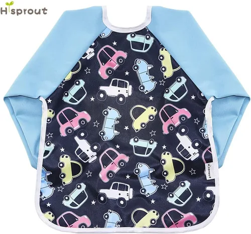 Vista 2 de Babero impermeable con mangas y bolsillo, 6-24 meses