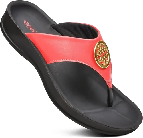 Vista 16 de AEROTHOTIC - Sandalias de verano con soporte de arco, ortopédicas, con tiras, cómodas, con almohadilla suave, antideslizantes, con poste