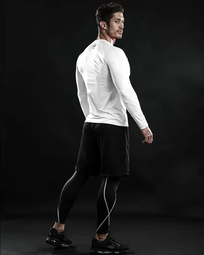Vista 4 de DRSKIN - Camisas de compresión para hombre, manga larga, paquete de 4, 3, 2 o 1 unidades, camisas de entrenamiento deportivo, capa base atlética