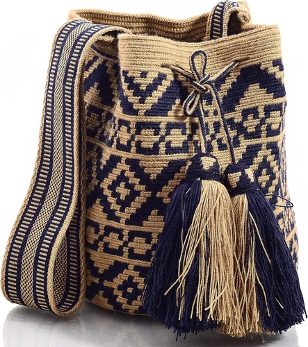 Vista 3 de Wayuu Boho Chic Collection Designer Hand Woven Crocheted Tote Bag