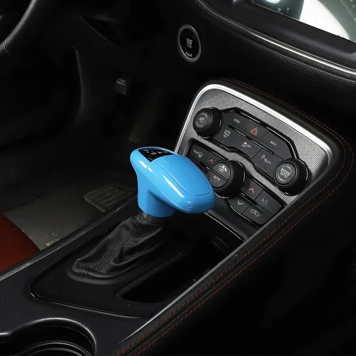 Vista 3 de Voodonala Para Challenger Charger ABS Perillas de palanca de cambios para Dodge Challenger Charger Accesorios 2018-2022 Durango Blue 3 piezas