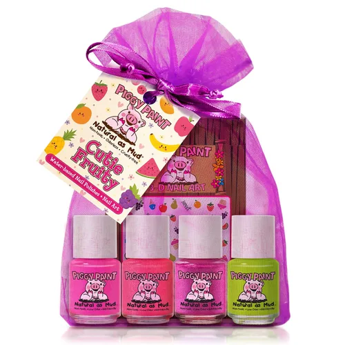 Vista 18 de Piggy Paint 4 Esmaltes Neón Set de Caja (¡Bonificación: ¡Resplandor Blacklight!)