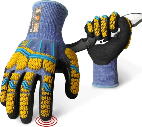 Vista 12 de Schwer A4 AIR-SKIN - Guantes de trabajo resistentes a los cortes con extremadamente ligeros y delgados, guantes de agarre para pesca, trabajo