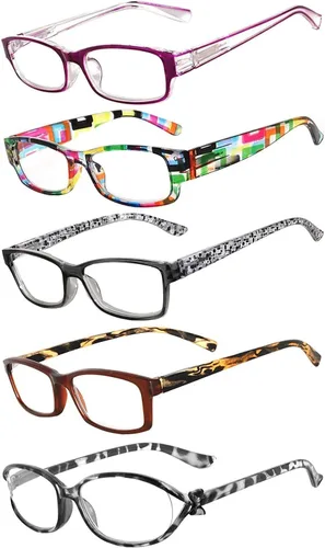Vista 8 de OWL 5 pares de lentes de lectura de moda para mujer, bisagra de primavera