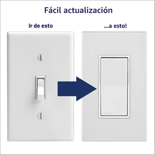Vista 7 de Leviton Lever Edge - Interruptor basculante de un solo polo de 15 amperios, paquete de 10, E5601-MW, color blanco