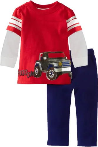 Vista 7 de Conjunto unisex de algodón de 2 piezas de camisa y pantalones de manga larga para niños pequeños Mvp de papá