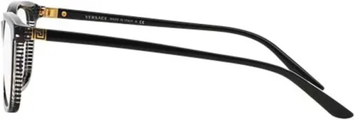 Vista 3 de Versace VE3197 Marcos de gafas 5101-53 - Regla negra VE3197-5101-53, Negro