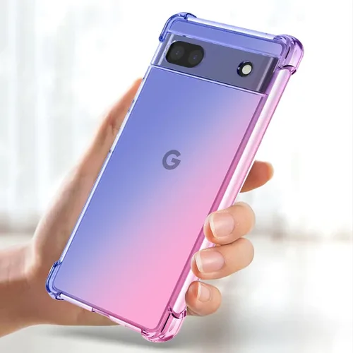 Vista 5 de Funda para Google Pixel 6A - 6.2 pulgadas Lindas Niñas Gradient Slim Anti Scratch Soft TPU Funda protectora a prueba de golpes para Google Pixel 6A