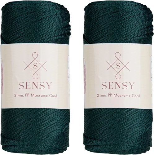 Vista 86 de Sensy Premium 2mm 229.5 metros de cuerda de poliéster 100% cordón de polipropileno Cordón de macramé 2mm Cordón para bolso de crochet Hilo