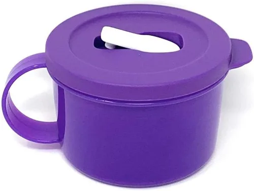 Vista 2 de Tupperware CRYSTALWAVE - Tazón de taza para microondas, 16 onzas, color morado