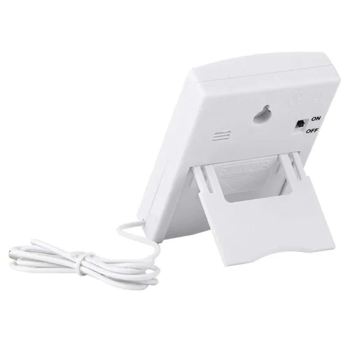 Vista 8 de Medidor de temperatura con cable para interiores y exteriores, termómetro digital con cable de sensor y pantalla LCD, funciona