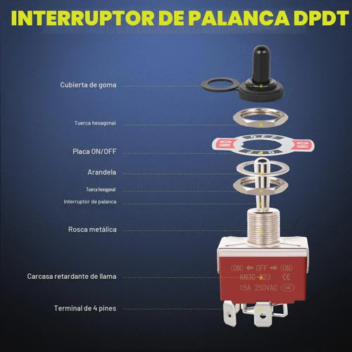 Vista 6 de Nilight Interruptor de Palanca de Polaridad Inversa de 4 Pines 2PCS Interruptores Basculantes Momentáneos de 12V 30A Encendido Apagado Encendido