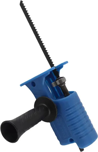Vista 5 de Adaptador de sierra recíproca para taladro eléctrico, kit de conversión de taladro portátil a sierra recíproca, mango ergonómico, juego de adaptador