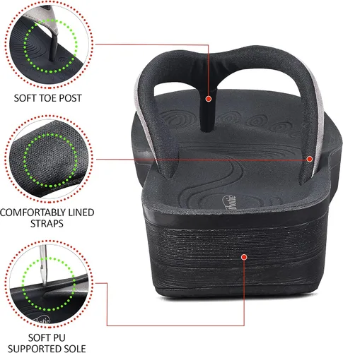 Vista 8 de AEROTHOTIC Women's Comfortable Arch Support Summer Orthotic Flip Flops Sandals