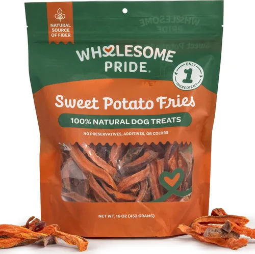 Vista 12 de Wholesome Pride - Caprichos de batata – premios naturales para perros – veganos, sin gluten y sin granos Sin conservantes, 100% batata, suavemente