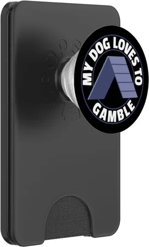 Vista 7 de Dog Agility Handler - My Dog Loves To Gamble - Dog Agility PopSockets Adhesive PopGrip
